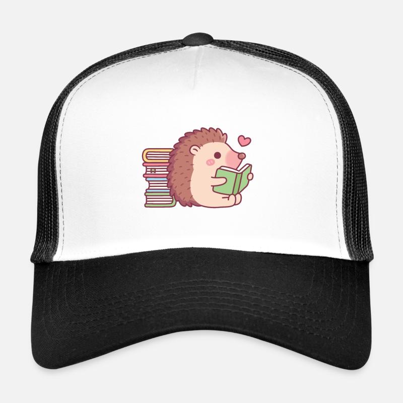 Livre de lecture de hérisson mignon Casquette trucker 