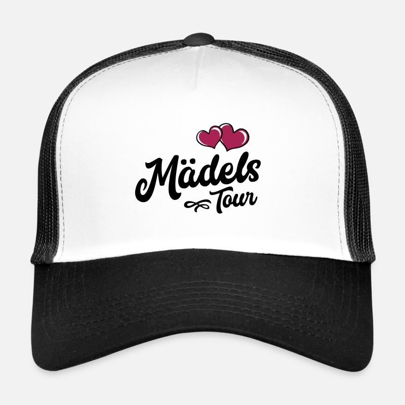 Mädels Tour Herz - Trucker Cap - Weiß/Schwarz