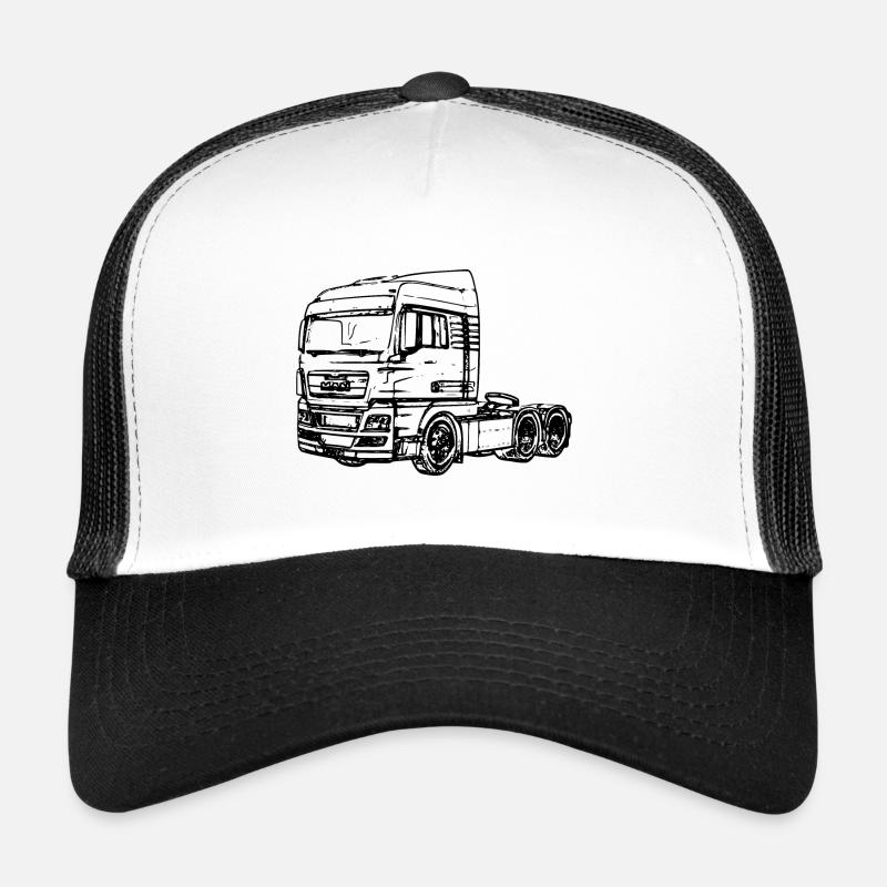 LKW 07 - Trucker Cap - Weiß/Schwarz