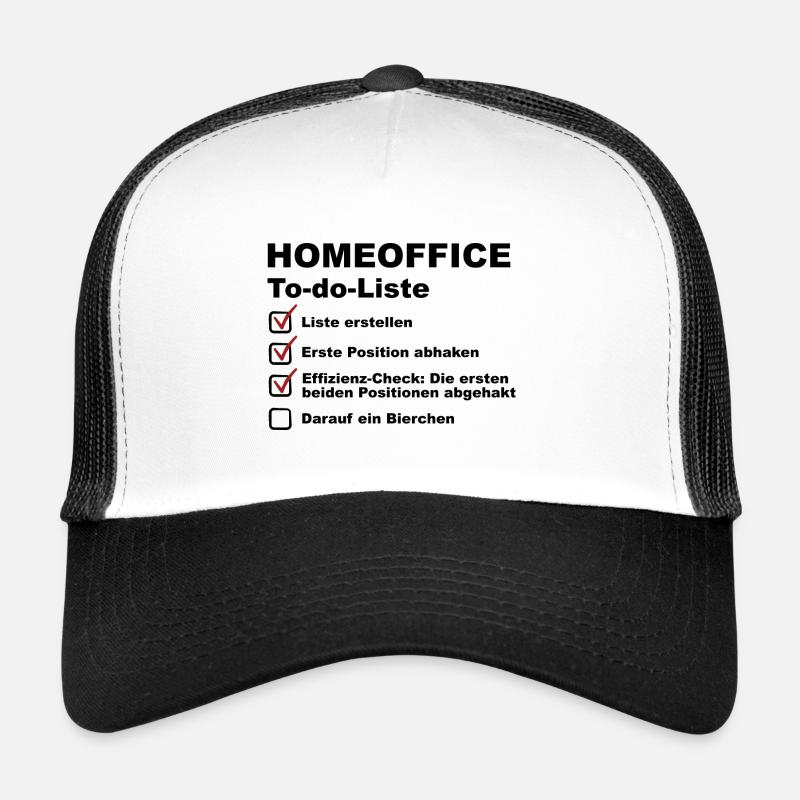 Homeoffice To do Liste - Bier Geschenk Trucker Cap