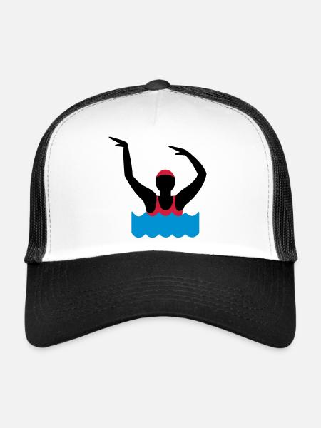 water aerobics - Trucker Cap - white/black - Front