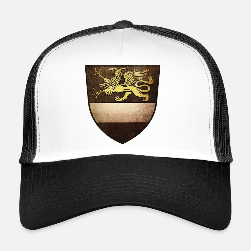 Rostock | Vintage Style | Greif - Trucker Cap - Weiß/Schwarz
