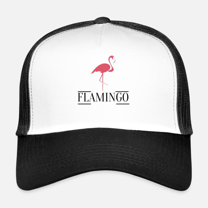 Flamingo - Trucker Cap - Weiß/Schwarz