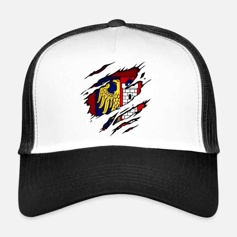 Gleiwitz - Polen - Trucker Cap - Weiß/Schwarz