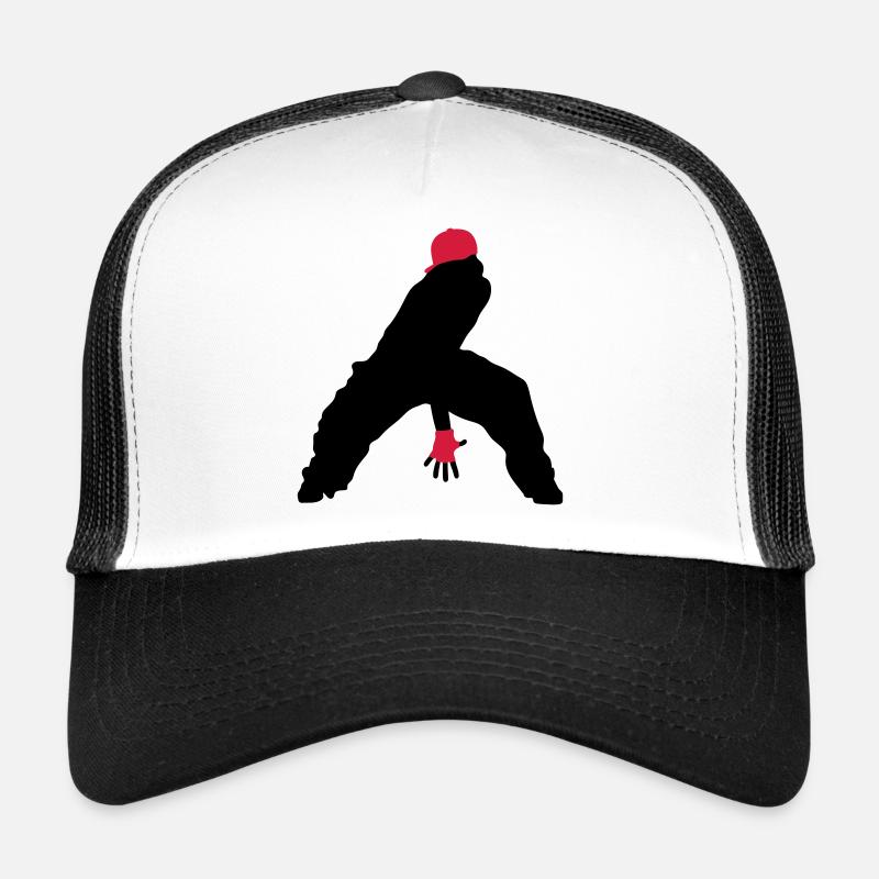 Hip Hop - Trucker Cap - Weiß/Schwarz