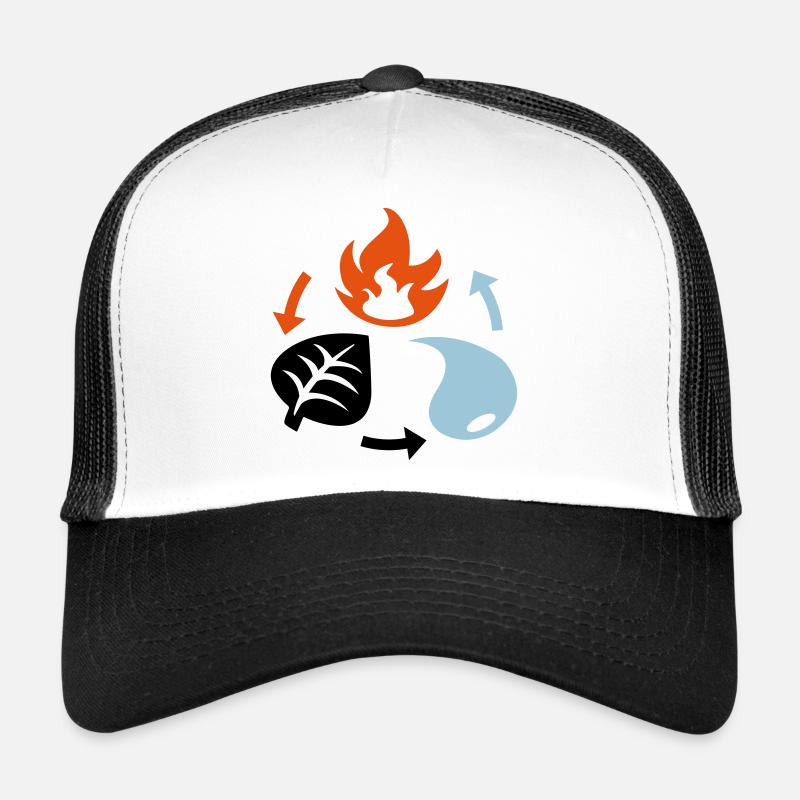 Fire, Water, Plant Elements Trucker Cap