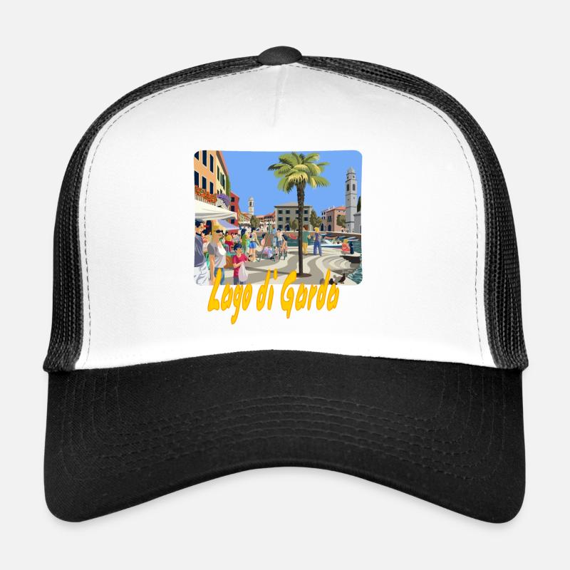 Lake Garda - Trucker Cap - white/black