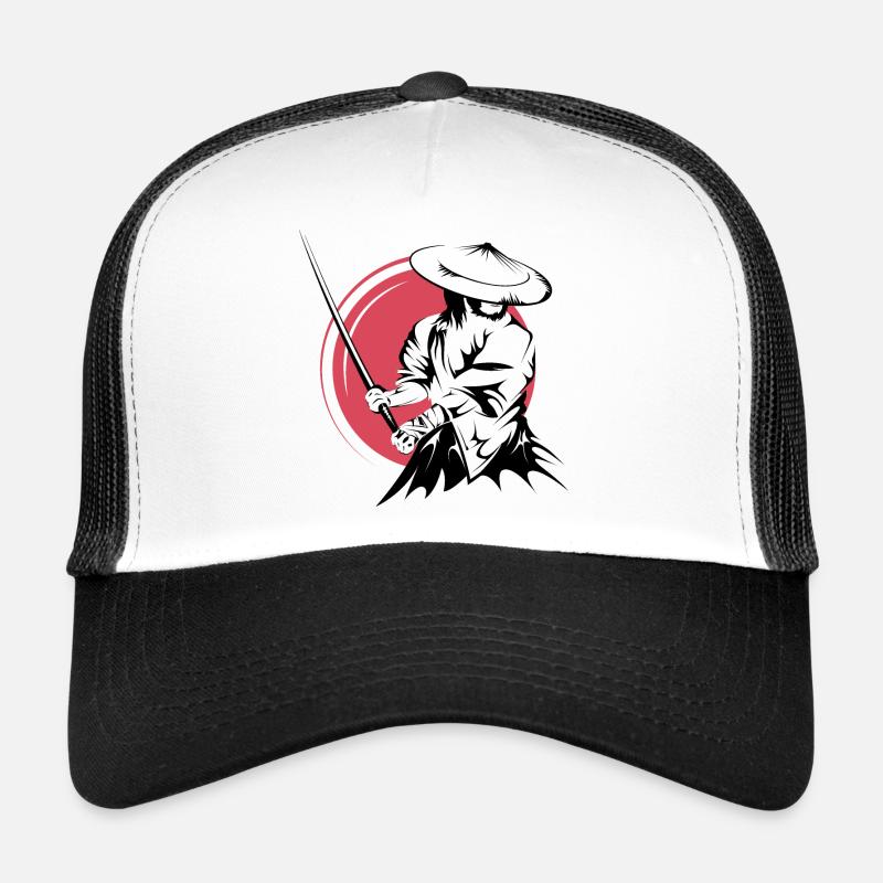 samurai sword fighter symbol japan Logo Trucker Cap
