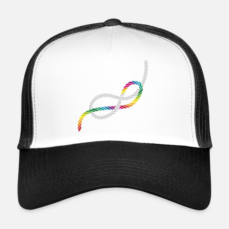 Achtknoten oder Liebesknoten in Regenbogen Farben Trucker Cap