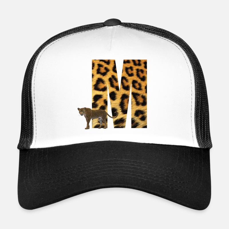 leopard m - Trucker Cap - Weiß/Schwarz