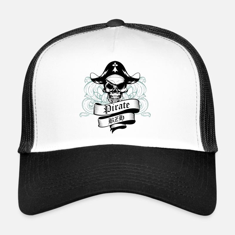 Pirate BZH - Trucker Cap - white/black