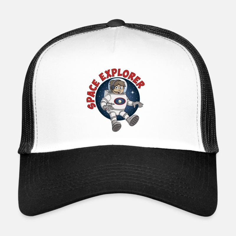 Space explorer. The astronaut in his spacesuit. Trucker Cap