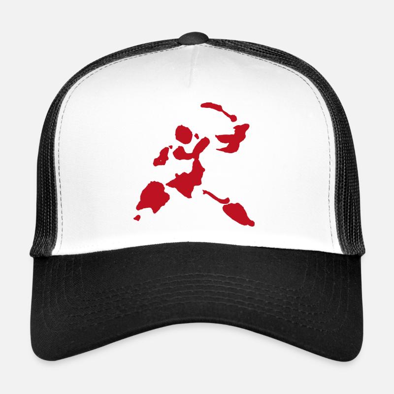 Blutspritzer Schwerkämpfer Krieger Figur Trucker Cap