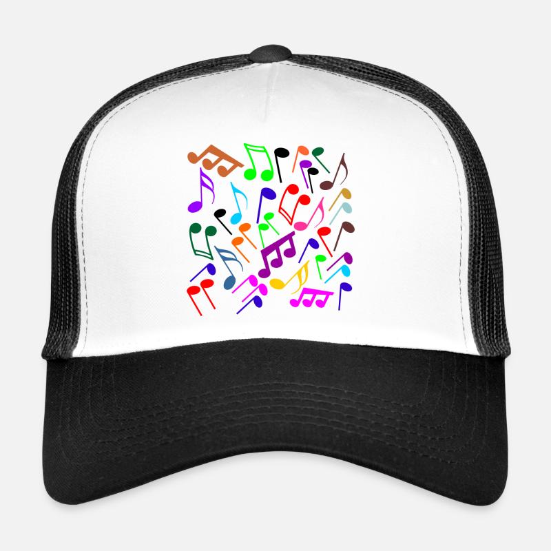 Notes de musique en version entrecroisée de couleurs Casquette trucker 