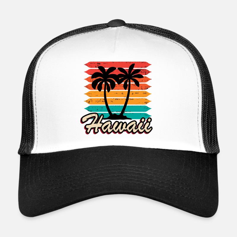 Hawaii - Trucker Cap - Weiß/Schwarz