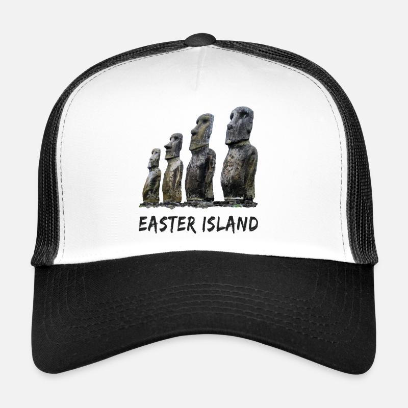 Easter Island | Easter Island | Rapa Nui Travel Shirt - Trucker Cap - white/black