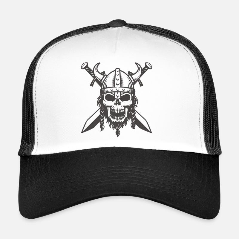 Wikinger Totenkopf Schwerter Totenschädel nordisch Trucker Cap