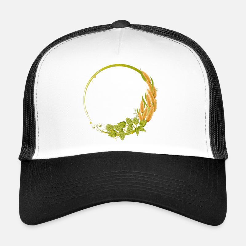 Houblon vert et céréales Cadre Casquette trucker 