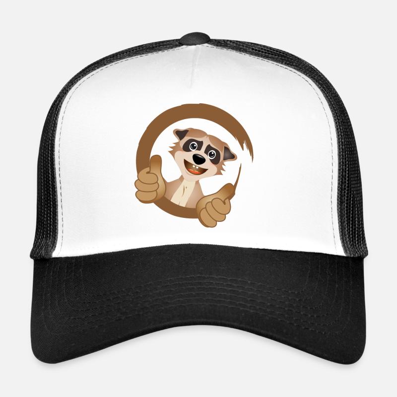 Suricate cool avec le pouce en l’air Casquette trucker 