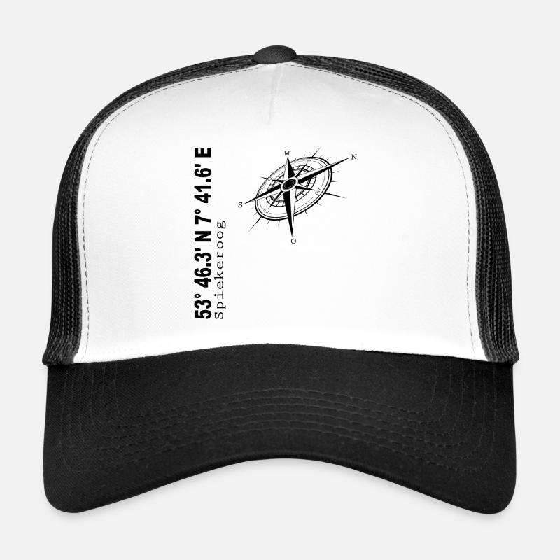 Spiekeroog - Trucker Cap - Weiß/Schwarz
