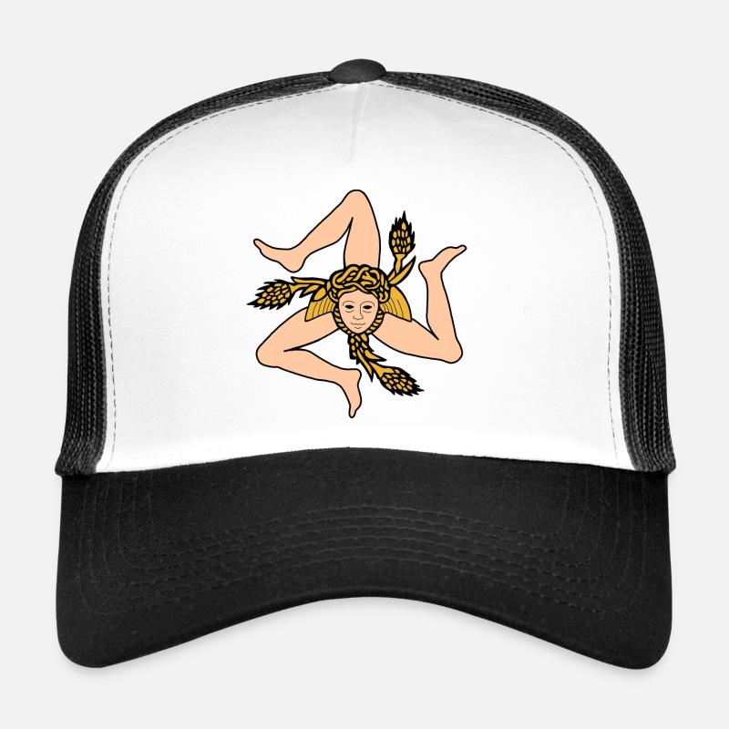 Sicily Italy - Trucker Cap - white/black