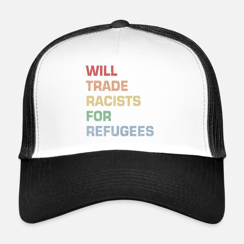 Wird Rassisten gegen Flüchtlinge tauschen Trucker Cap