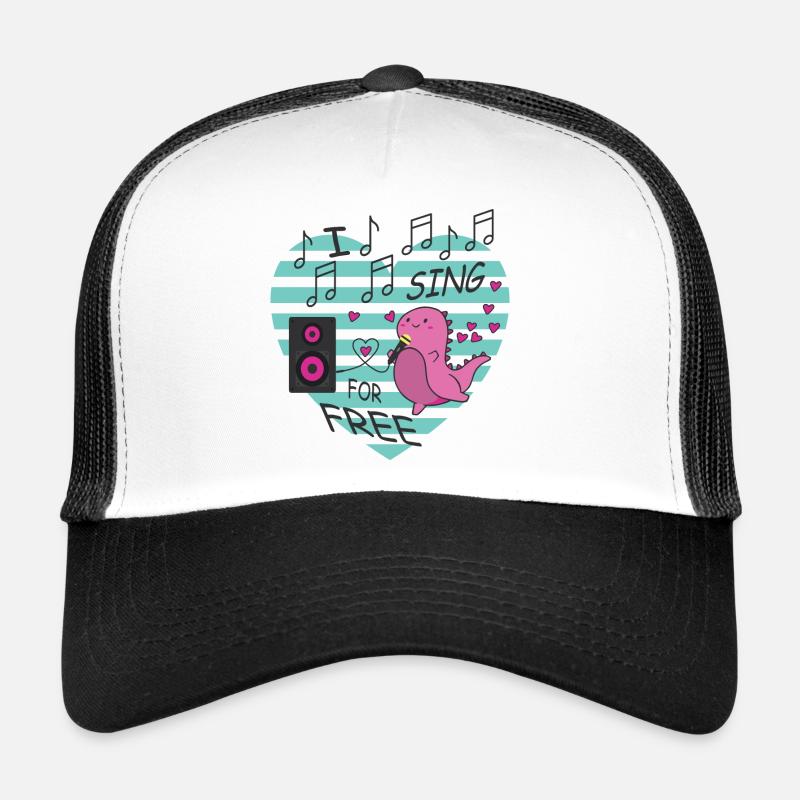 Ich Singe kostenlos - Trucker Cap - Weiß/Schwarz