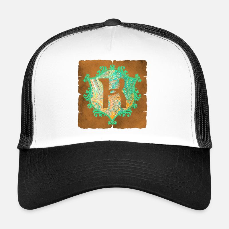 e 36 k - Casquette trucker  - blanc/noir