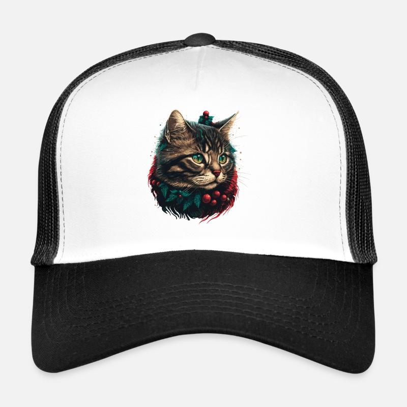 Wunderschöne Weihnachtskätzchen-Illustration, eine ausgezeichnete Trucker Cap