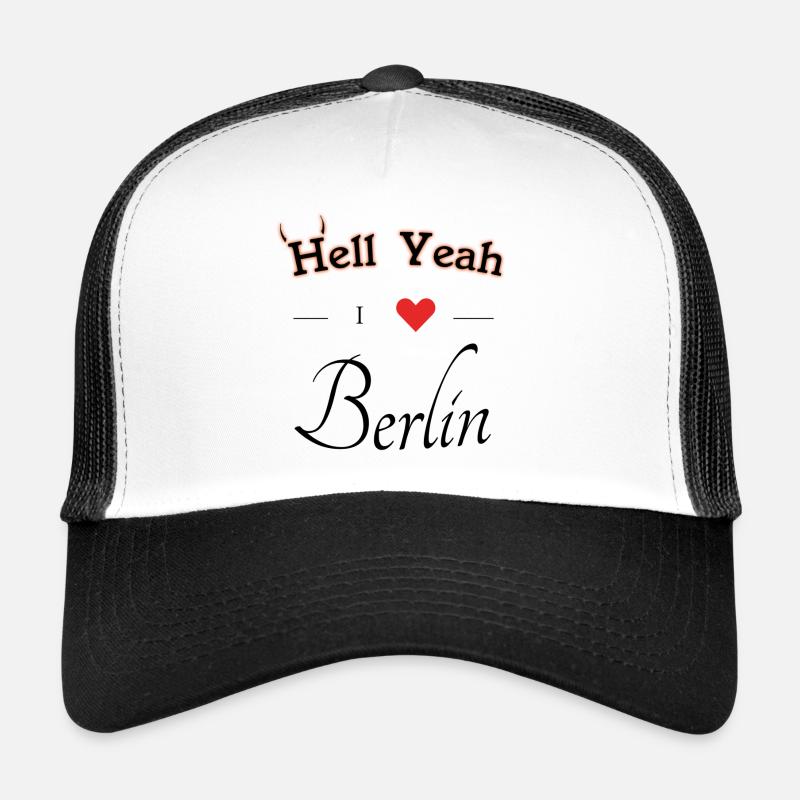 hell yeah i love Berlin - Trucker Cap - Weiß/Schwarz