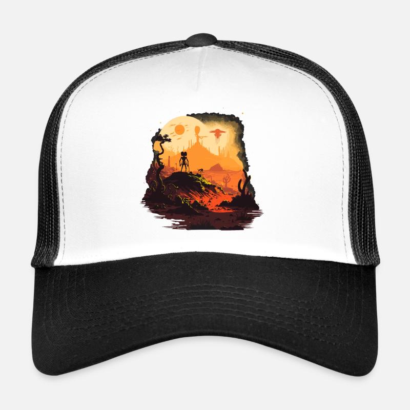 alien dark Trucker Cap