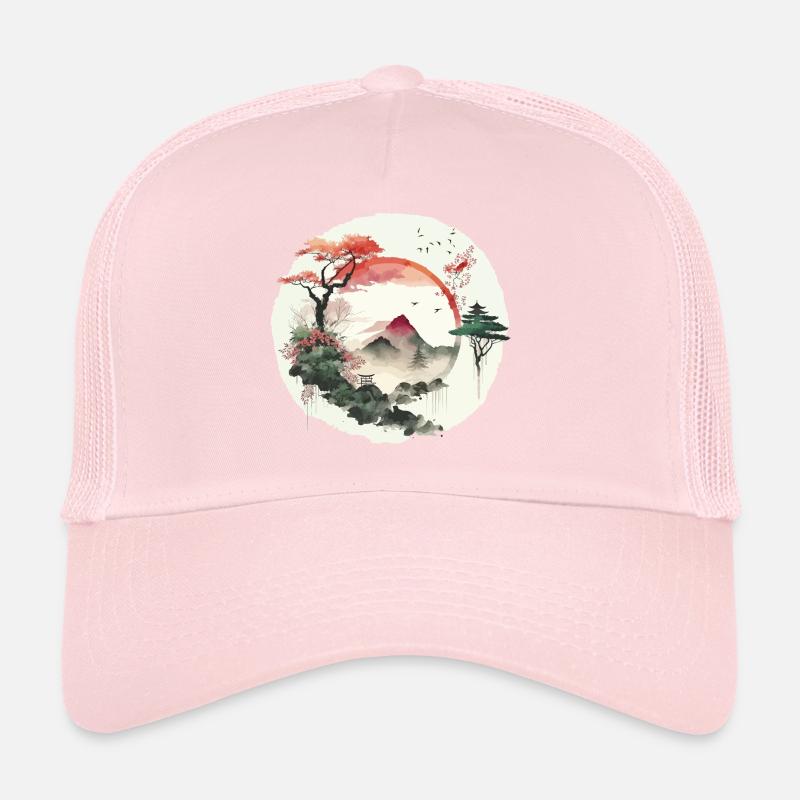 Ying and Yang Artwork Trucker Cap