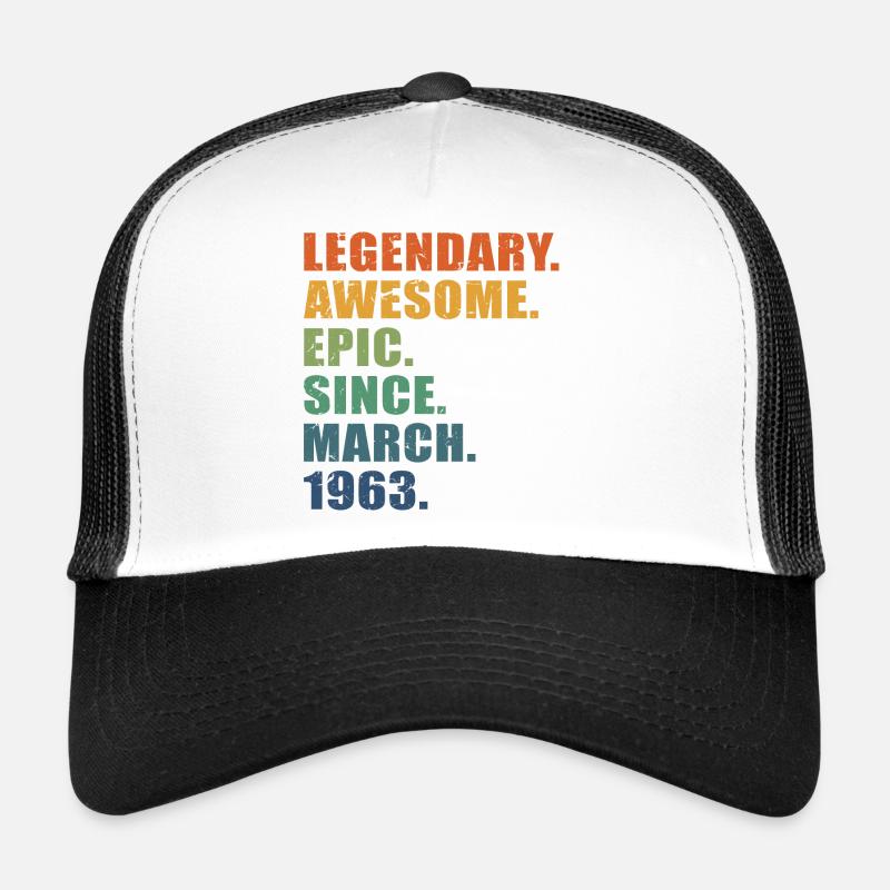60e anniversaire, mars 1963, 60e anniversaire Casquette trucker 
