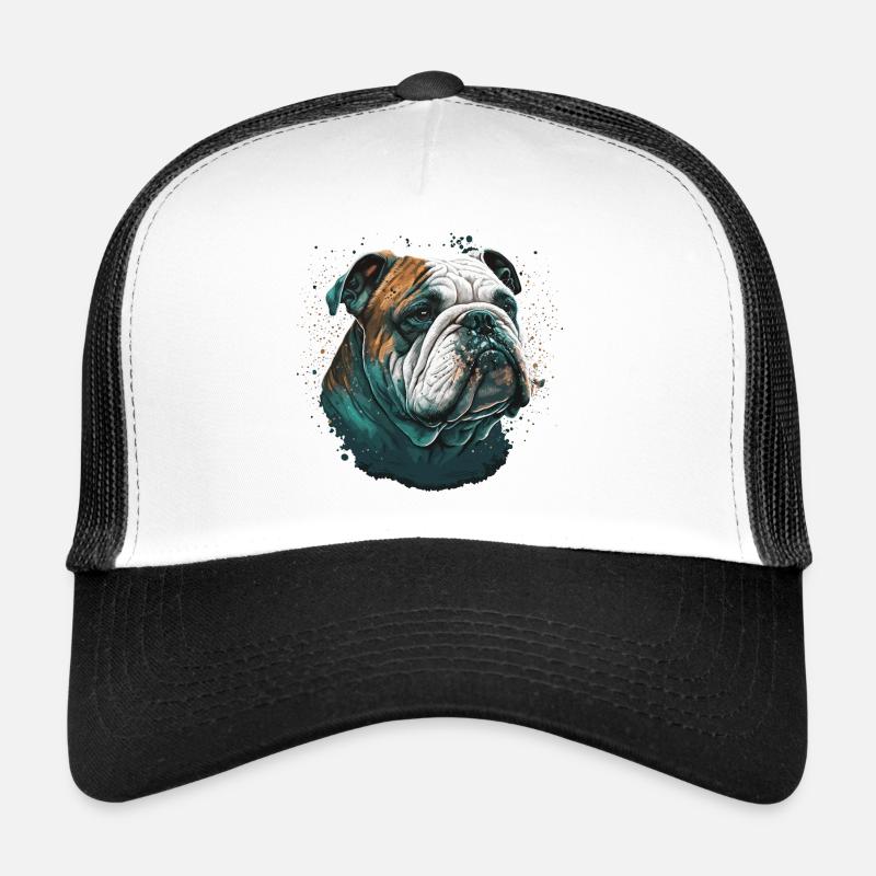 Expression de bouledogue Casquette trucker 