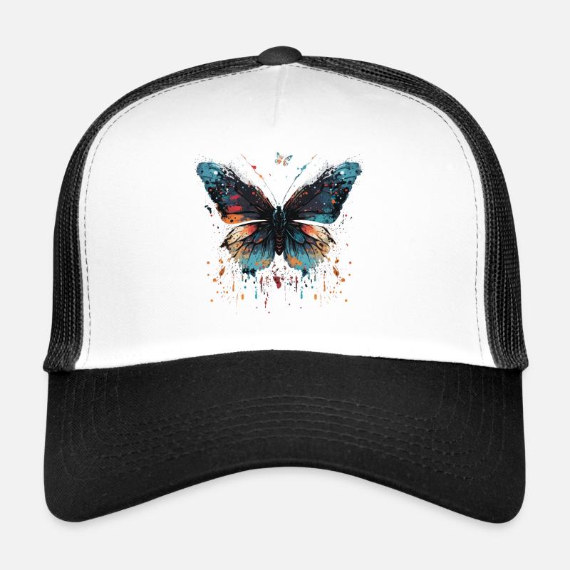Beauté épanouie du papillon Casquette trucker 