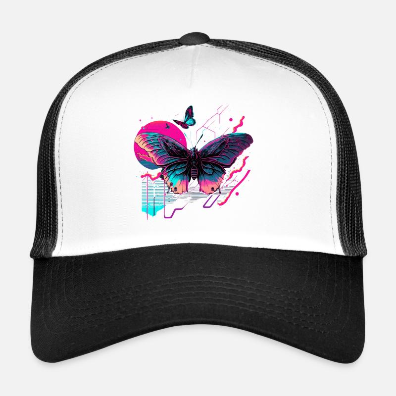 Rêves de papillon néon Casquette trucker 