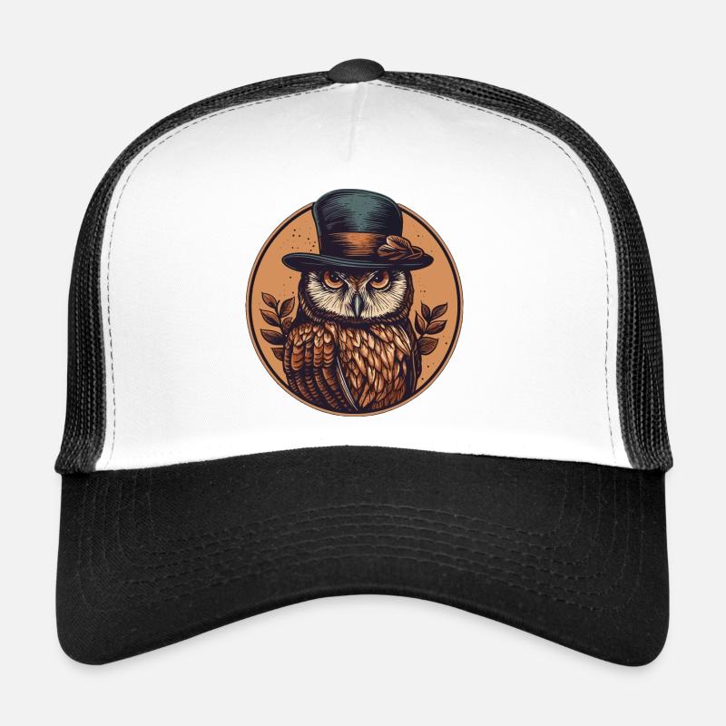 Mister Owl - Trucker Cap - white/black