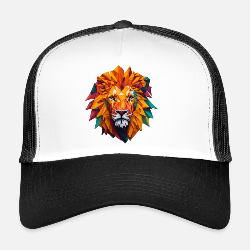 Löwenkopf - Trucker Cap - Weiß/Schwarz