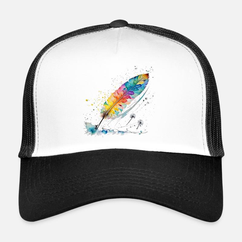 Feder - Trucker Cap - Weiß/Schwarz