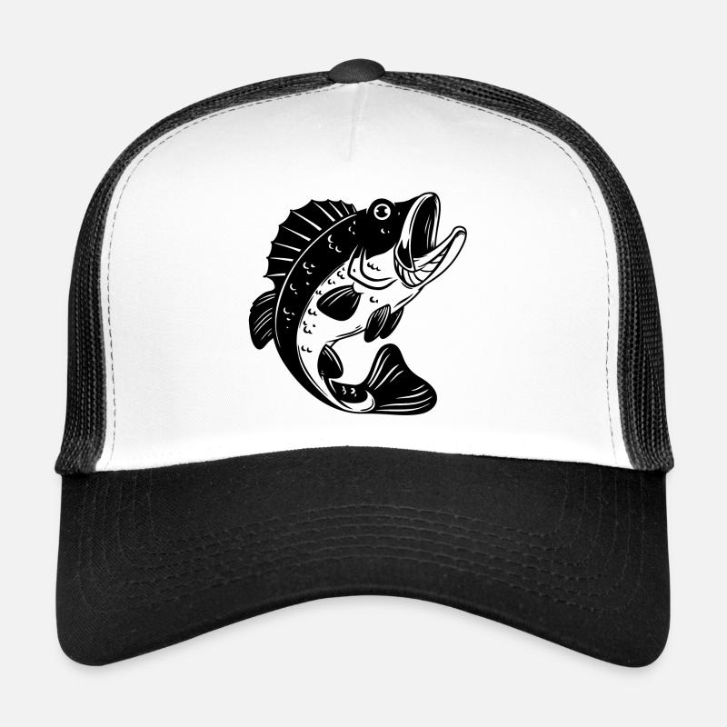pêche, fan de pêche, canne à pêche Casquette trucker 