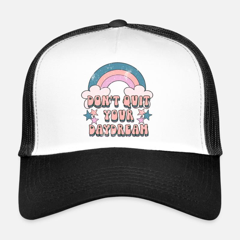 Motivation Traum Zitat - Trucker Cap - Weiß/Schwarz