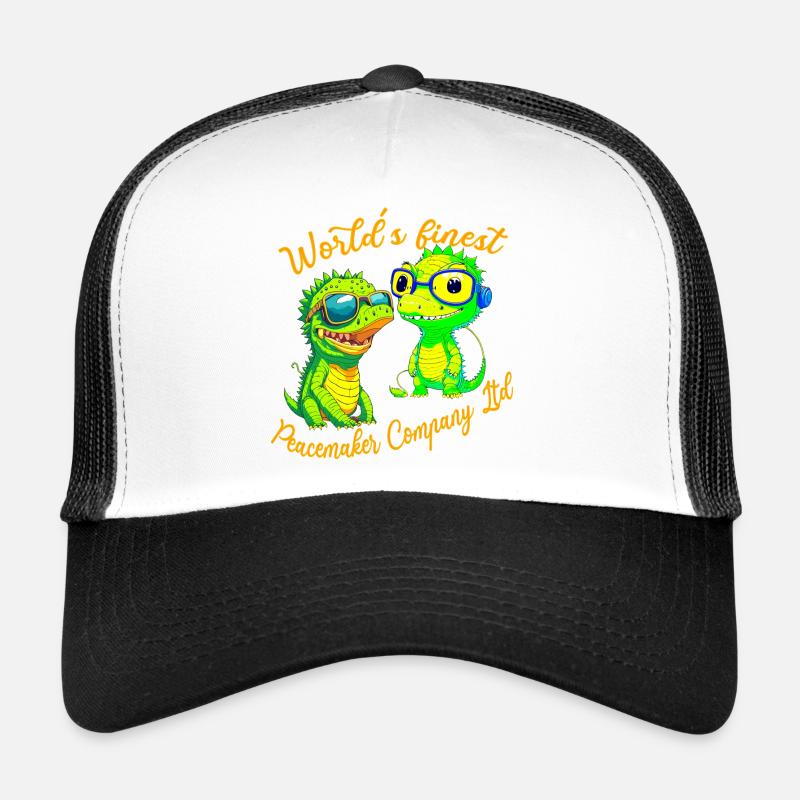 Krokodilbabys stiften Frieden - Trucker Cap - Weiß/Schwarz