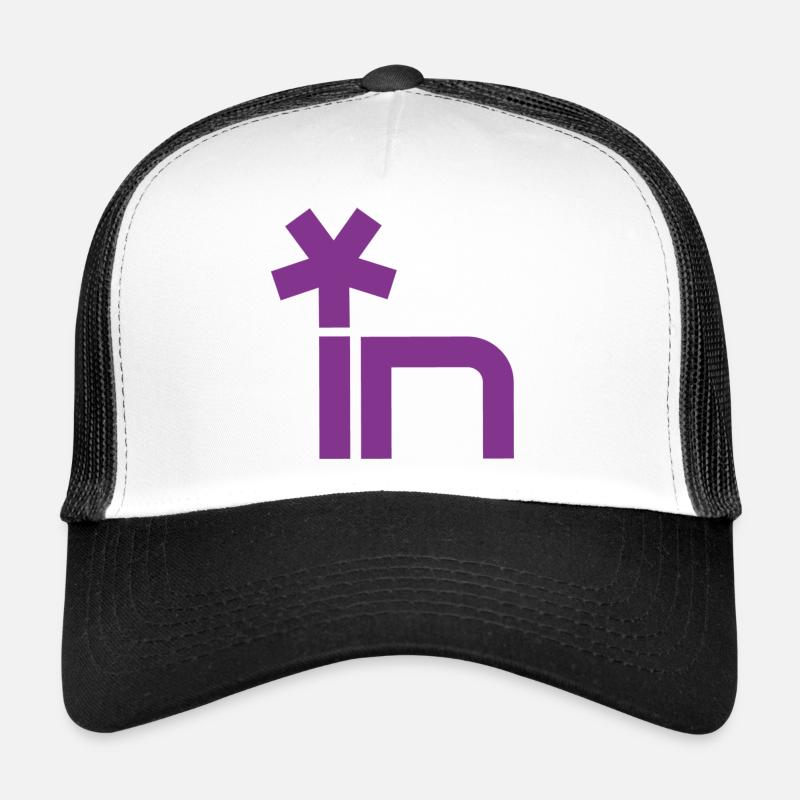Stern-Icon über In-Logo - Trucker Cap - Weiß/Schwarz