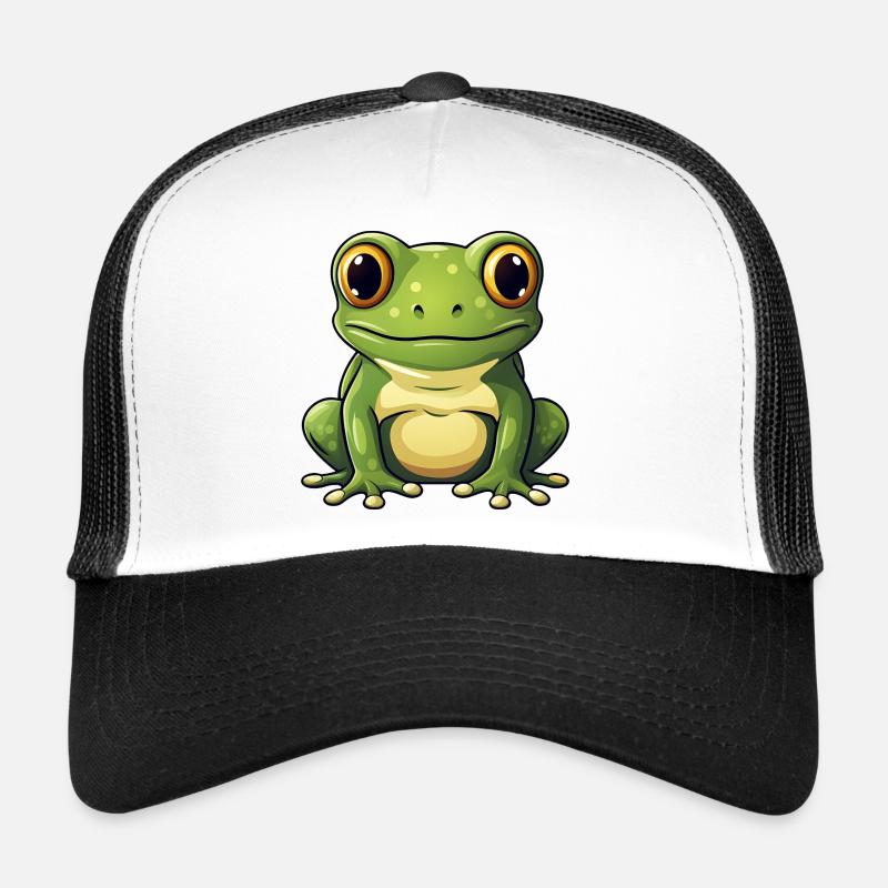 mignonne grenouille - Vert - Design joyeux. Casquette trucker 