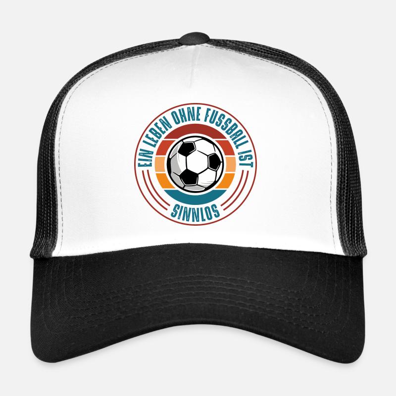 Fussball - Trucker Cap - Weiß/Schwarz