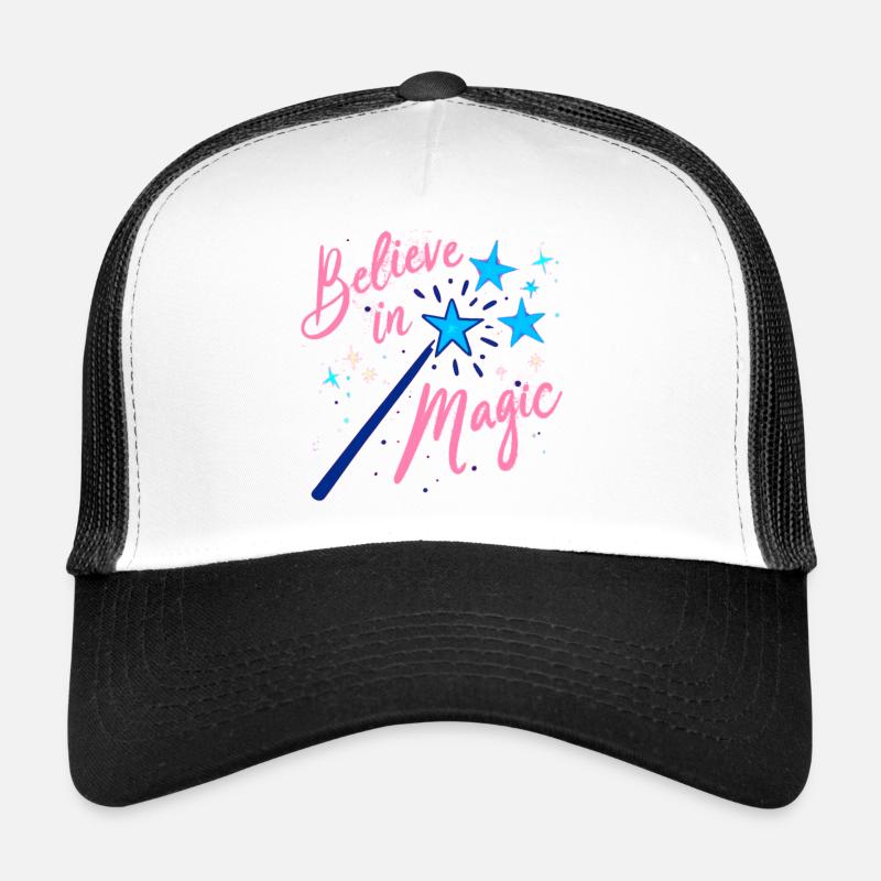 Believe in Magic - Trucker Cap - Weiß/Schwarz