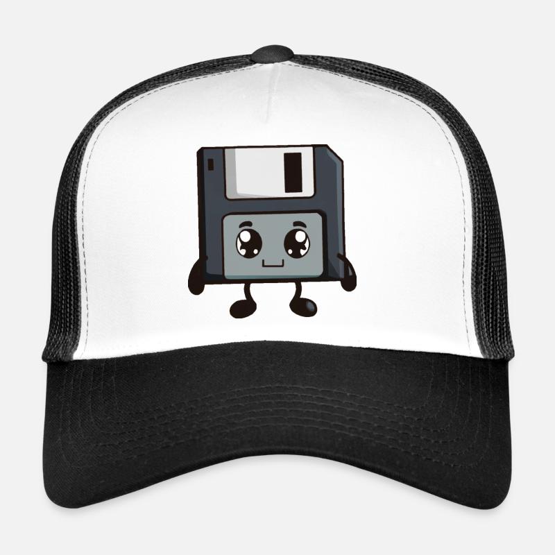 Floppy boyfriend - Trucker Cap - white/black
