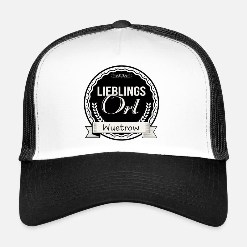 Lieblingsort Wustrow - Trucker Cap - Weiß/Schwarz