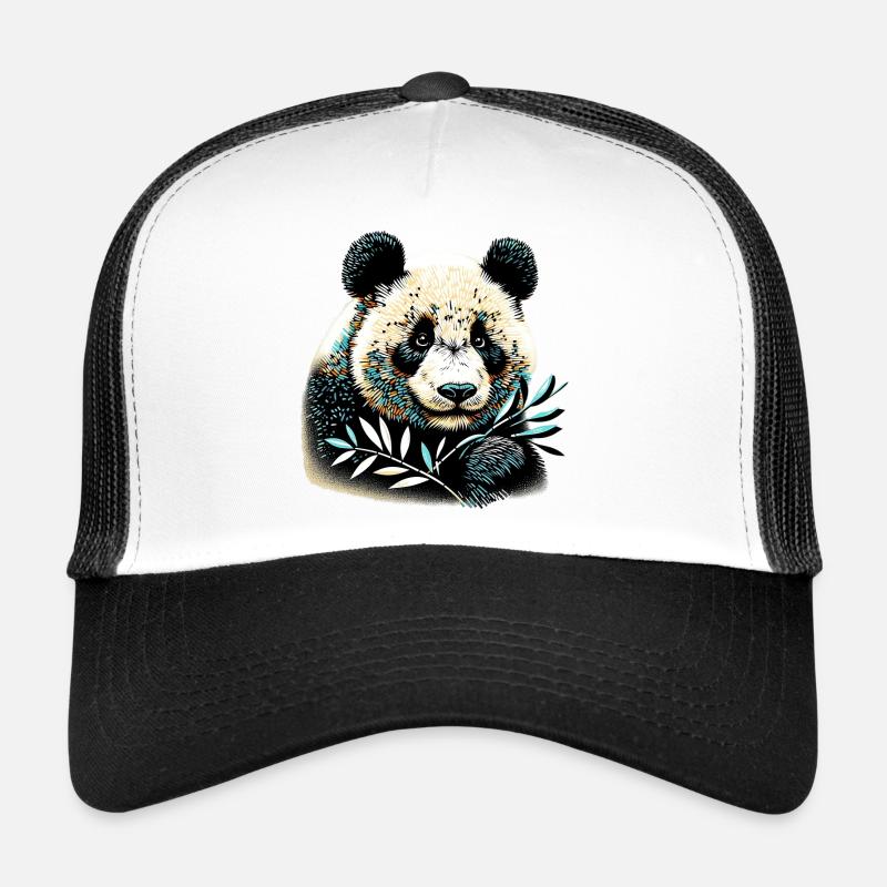 Panda - Trucker Cap - Weiß/Schwarz