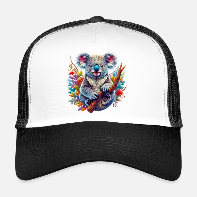 Koala - Trucker Cap - Weiß/Schwarz
